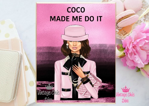 Coco Fashion wall art print.