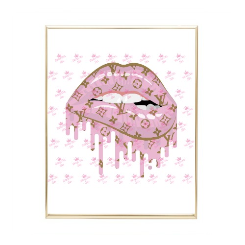 Louis Vuitton Lips Fashion Wall Art Print