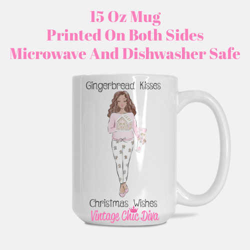 Gingerbread house mug/ Pink Gingerbread mug